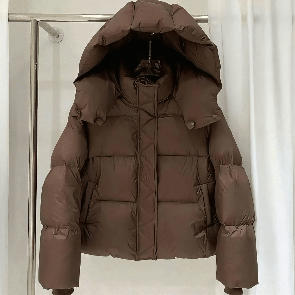 Adaure Women's Thick Hooded Puffer Jacket - Winter Padded Coat - Image 8
