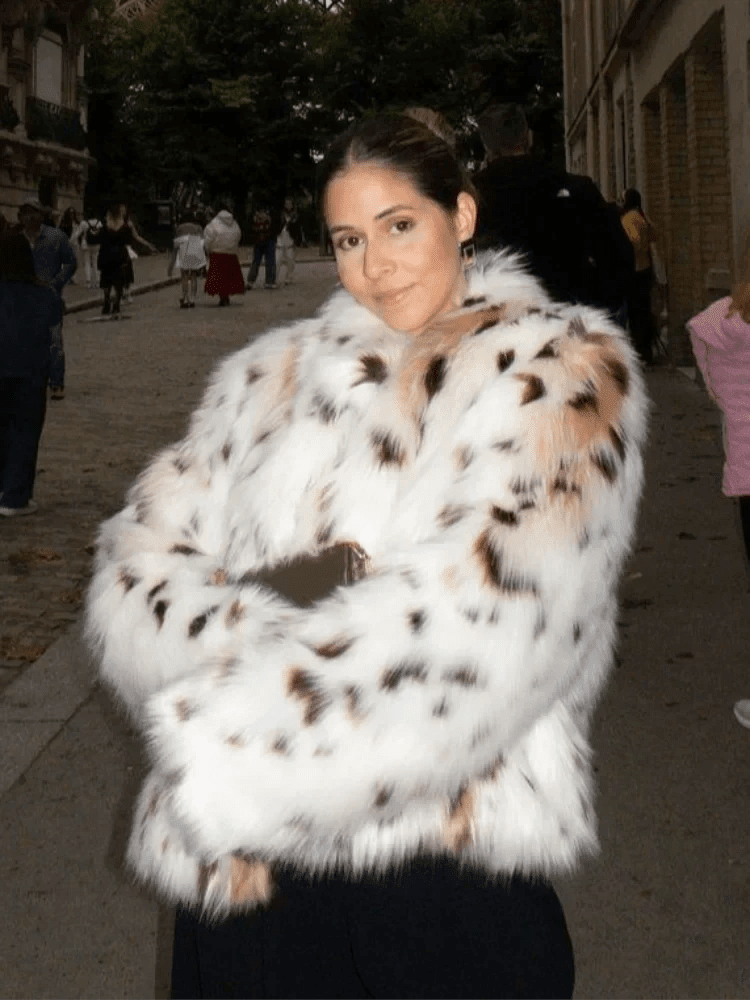 Celeste Leopard Faux Fur Coat - Women's Fall and Winter Outerwear - Image 8