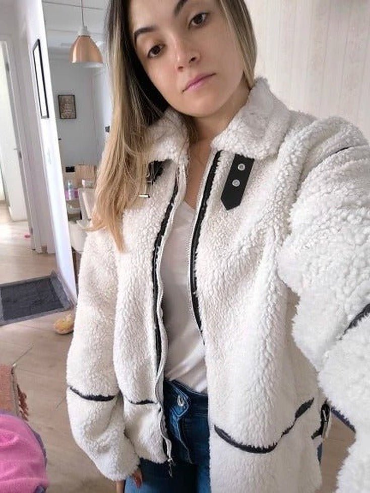 Chantal Boucle Bomber Jacket - Women's Fall and Winter Outerwear - Image 4