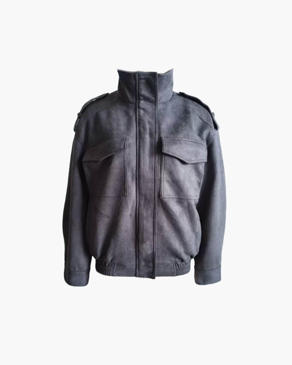 Charice High-Neck Suede Jacket - Women's Fall and Winter Outerwear - Image 3