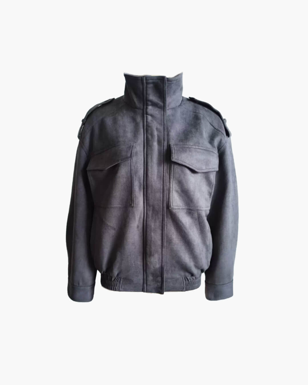 Charice High-Neck Suede Jacket - Women's Fall and Winter Outerwear - Image 3