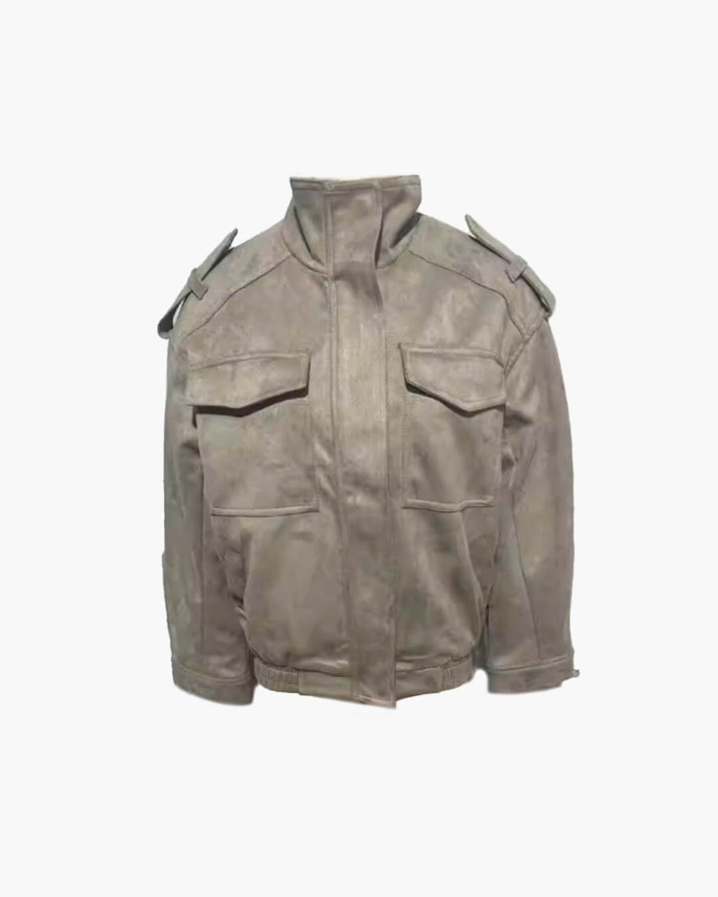 Charice High-Neck Suede Jacket - Women's Fall and Winter Outerwear