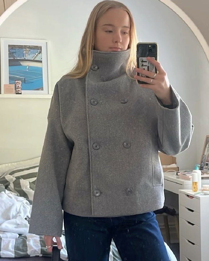 Clarissa Jacket with Stand Collar - Women's Fall and Winter Outerwear - Image 5
