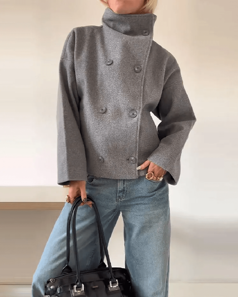 Clarissa Jacket with Stand Collar - Women's Fall and Winter Outerwear - Image 6