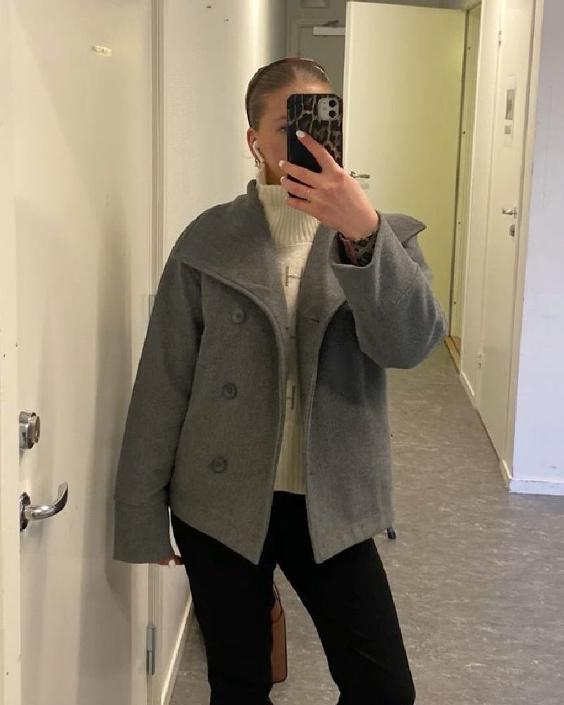 Clarissa Jacket with Stand Collar - Women's Fall and Winter Outerwear - Image 7