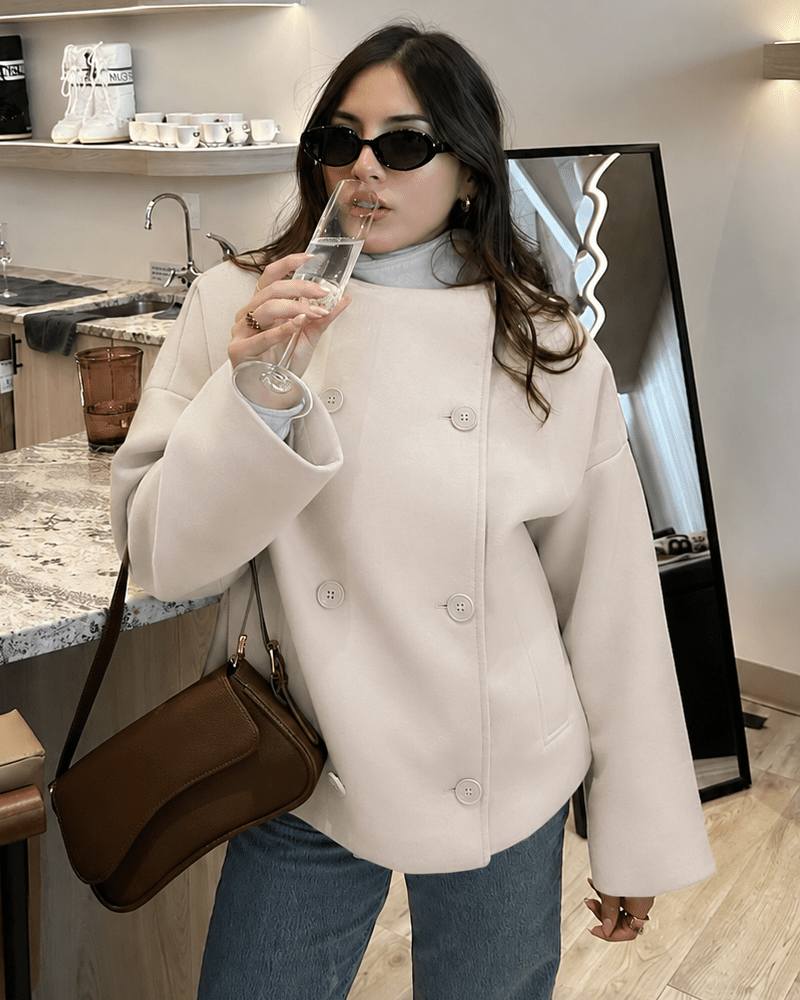 Clarissa Jacket with Stand Collar - Women's Fall and Winter Outerwear - Image 12