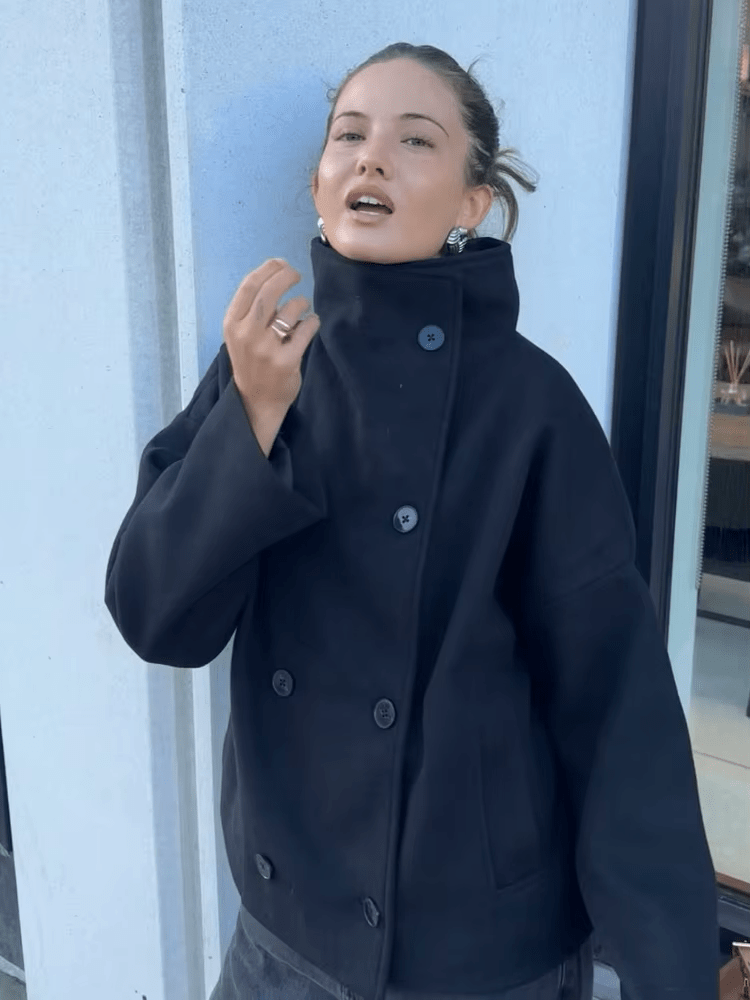 Clarissa Jacket with Stand Collar - Women's Fall and Winter Outerwear - Image 10