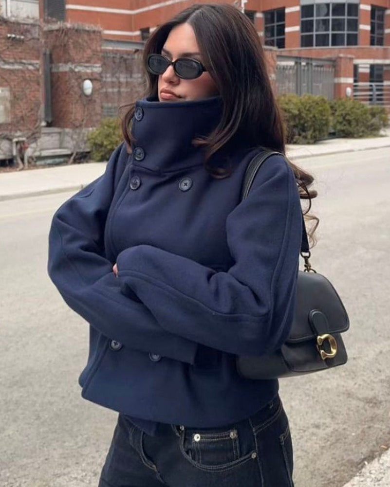 Clarissa Jacket with Stand Collar - Women's Fall and Winter Outerwear - Image 11