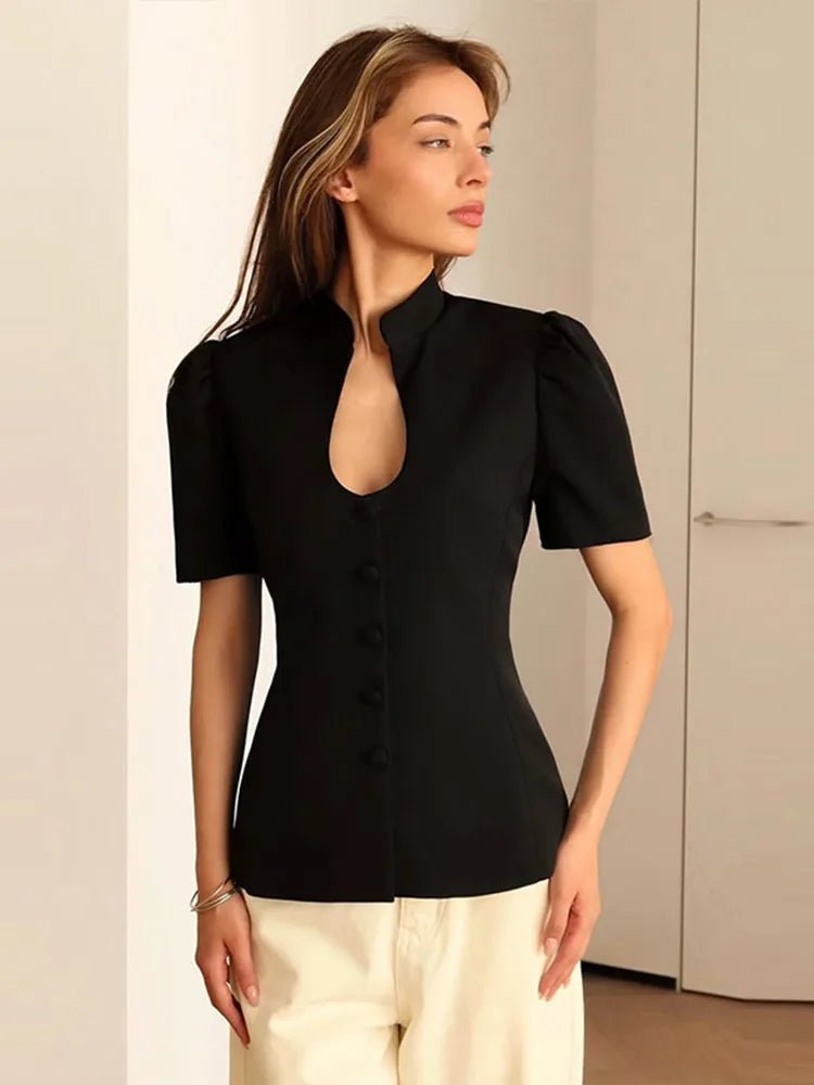 Collette Stand Collar Top - Women's Fall and Winter Outerwear