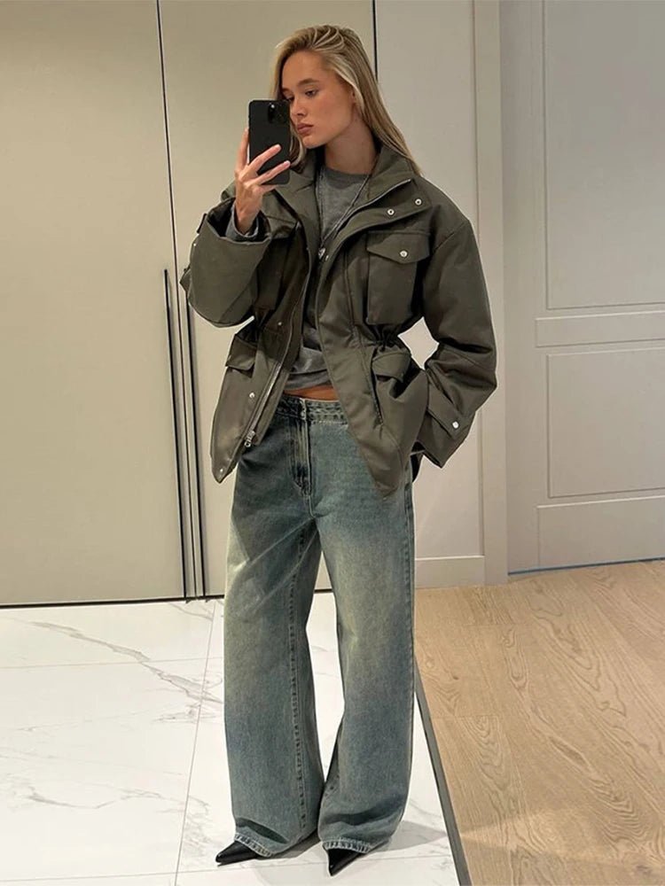 Cressida Elastic Waist Utility Jacket - Women's Fall and Winter Outerwear