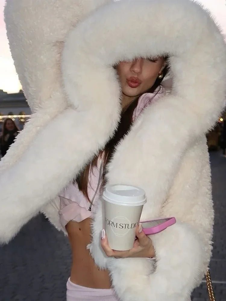 Cynthia Faux Fur Jacket - Women's Fall and Winter Outerwear - Image 3