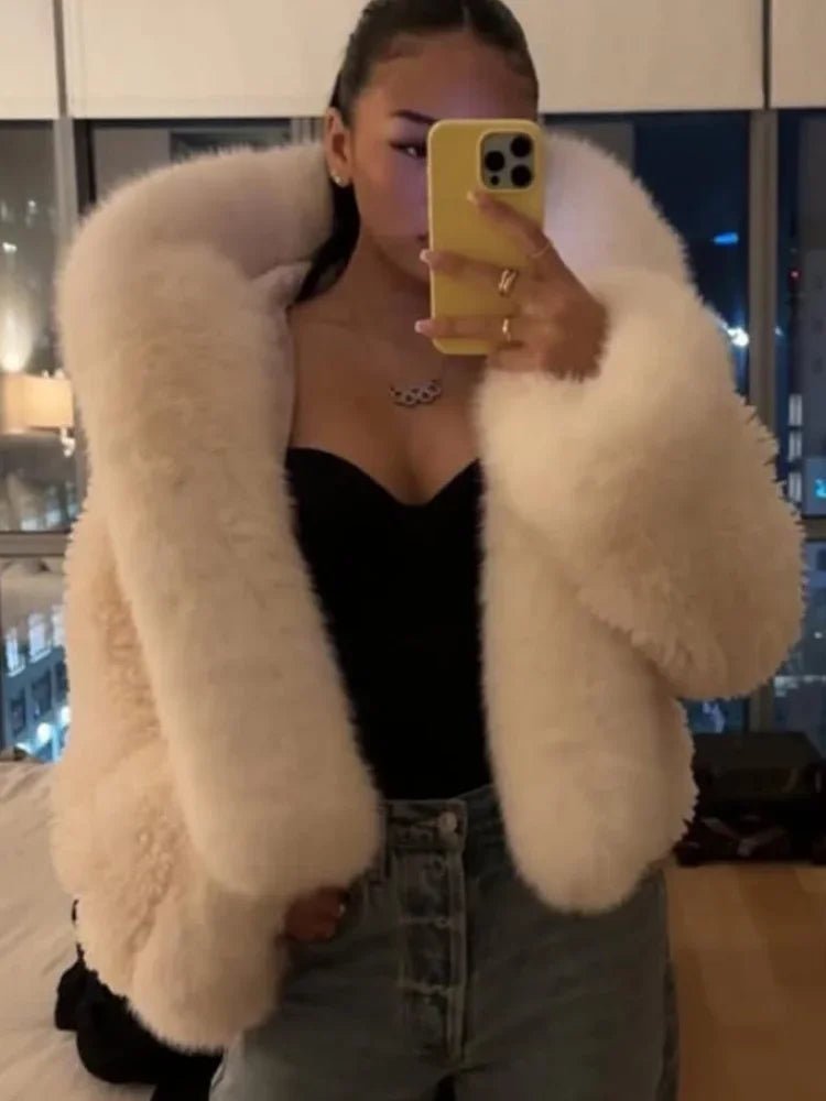 Cynthia Faux Fur Jacket - Women's Fall and Winter Outerwear - Image 4
