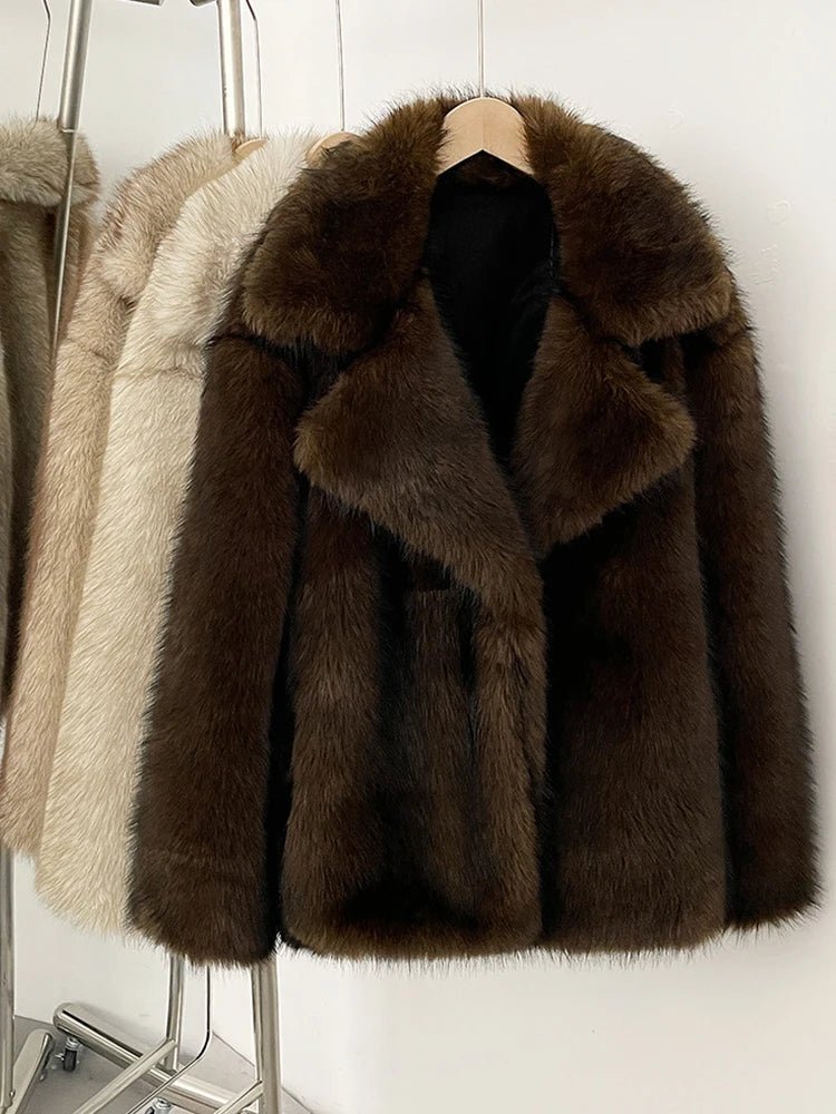 Darcy Women's Mid-Length Faux Fur Jacket - Fluffy Coat - Image 10
