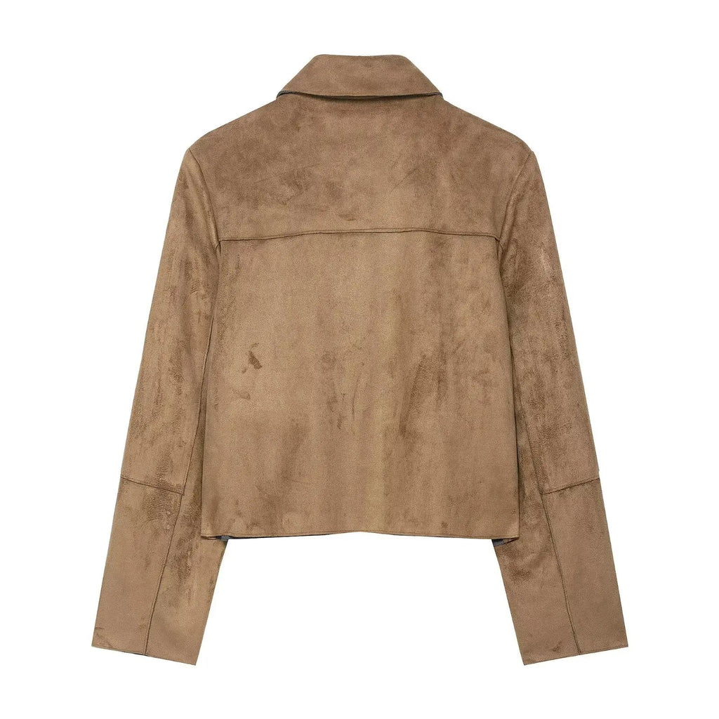 Elara Suede Jacket - Women's Fall and Winter Outerwear - Image 20