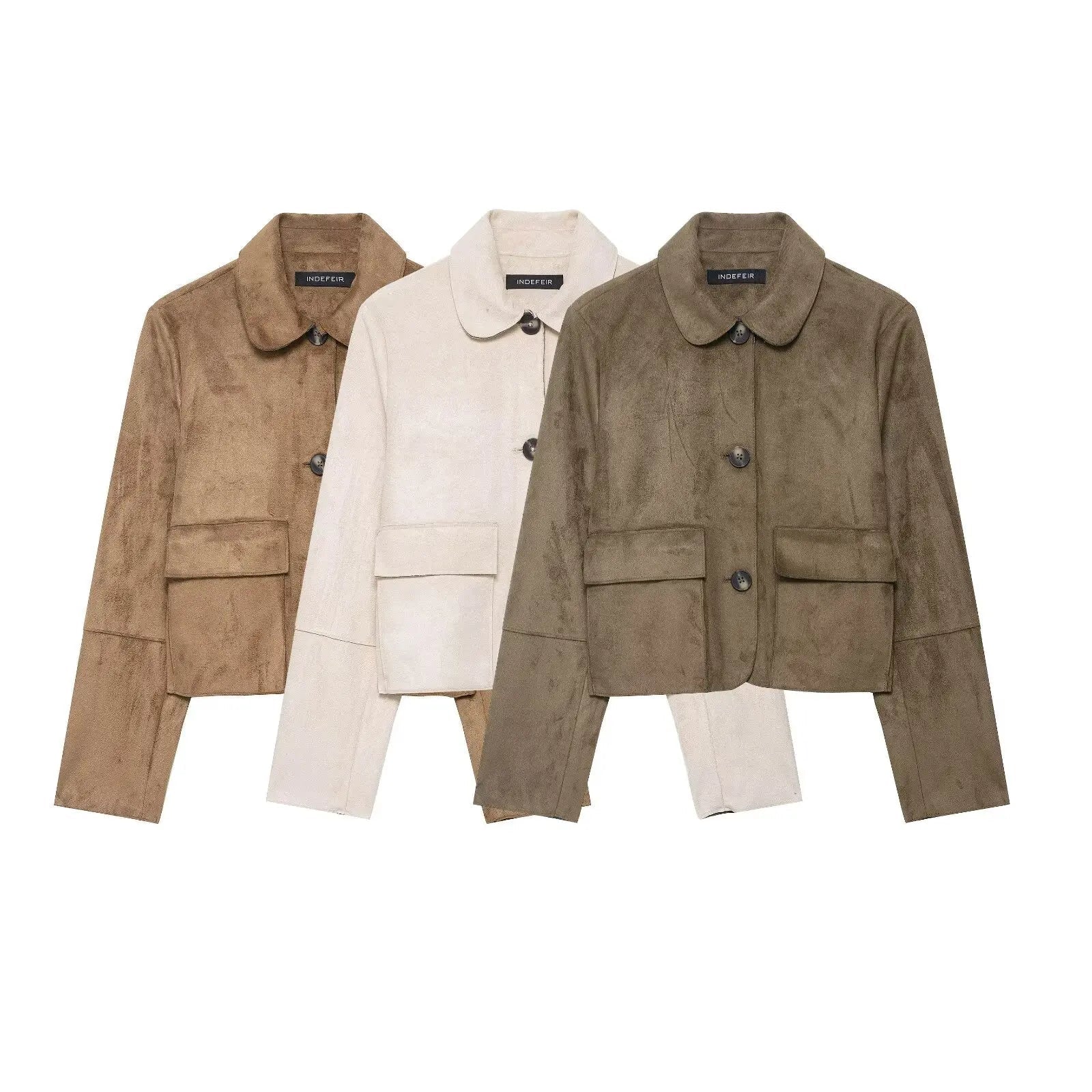 Elara Suede Jacket - Women's Fall and Winter Outerwear - Image 21