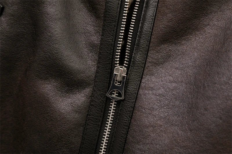Elora Faux Leather Jacket - Women's Fall and Winter Outerwear - Image 9