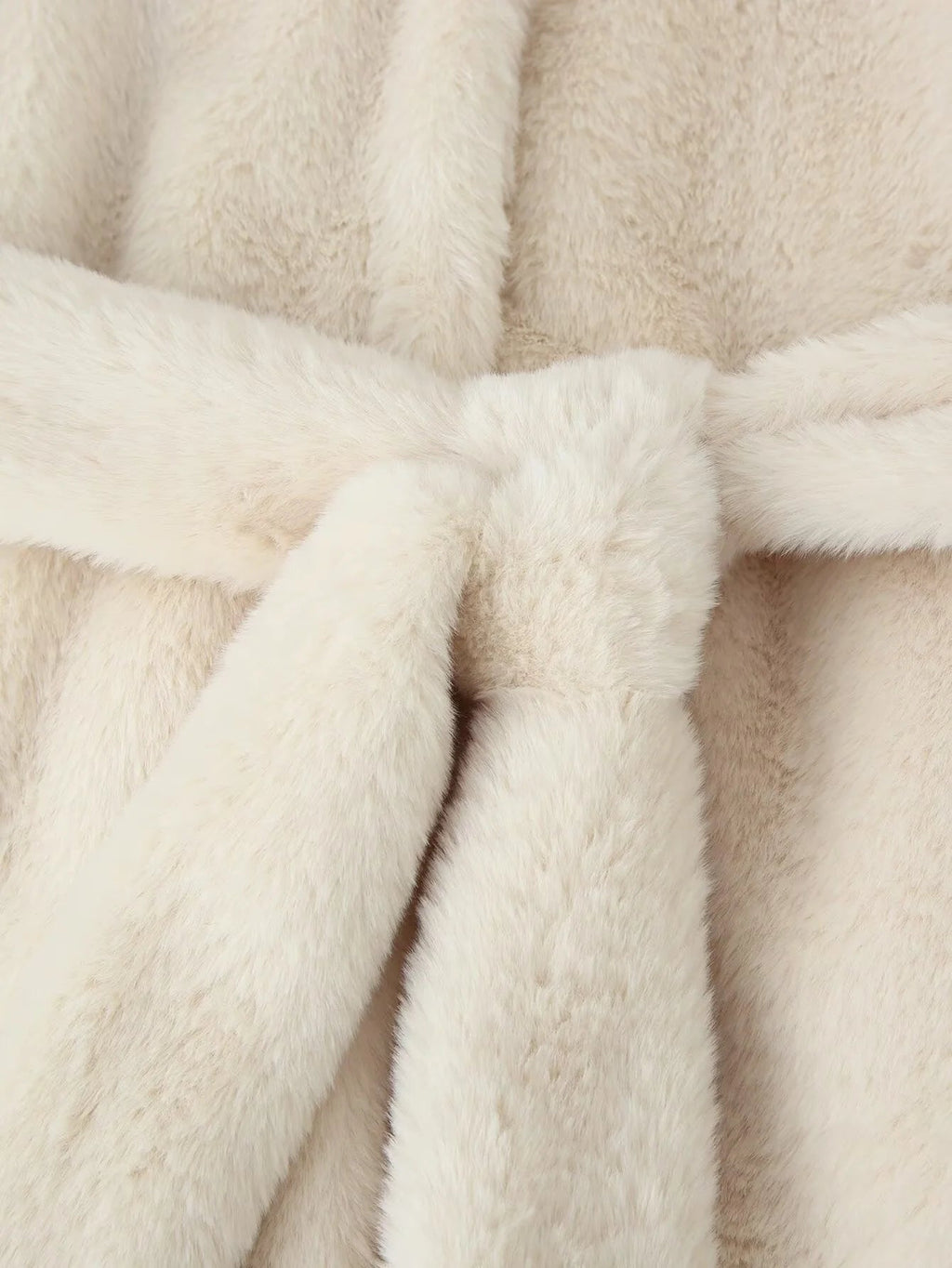 Farrah Faux Fur Coat with Belt - Women's Fall and Winter Outerwear - Image 9