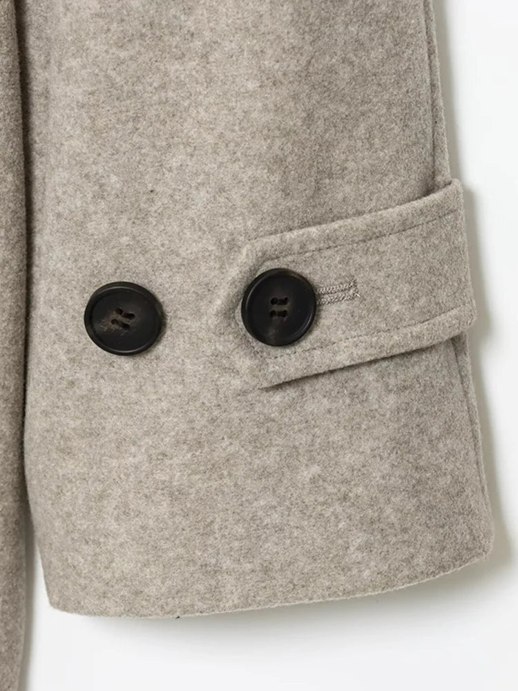 Felly Faux Wool Coat with Belt - Women's Fall and Winter Outerwear - Image 11