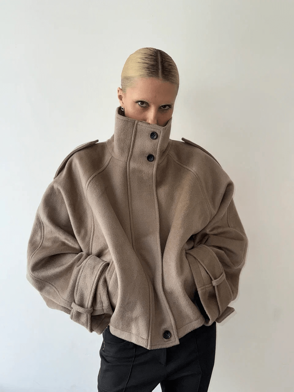 Fiona Cropped Coat - Women's Fall and Winter Outerwear