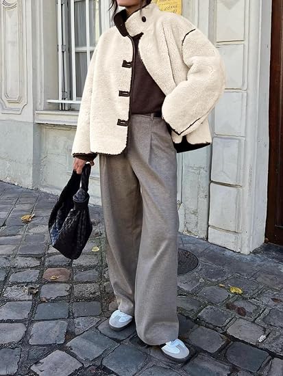 Henna Hooded Faux Fur Jacket - Fluffy Winter Coat, White - Image 4