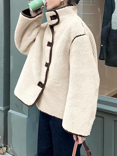 Henna Hooded Faux Fur Jacket - Fluffy Winter Coat, White - Image 3