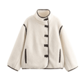 Henna Hooded Faux Fur Jacket - Fluffy Winter Coat, White