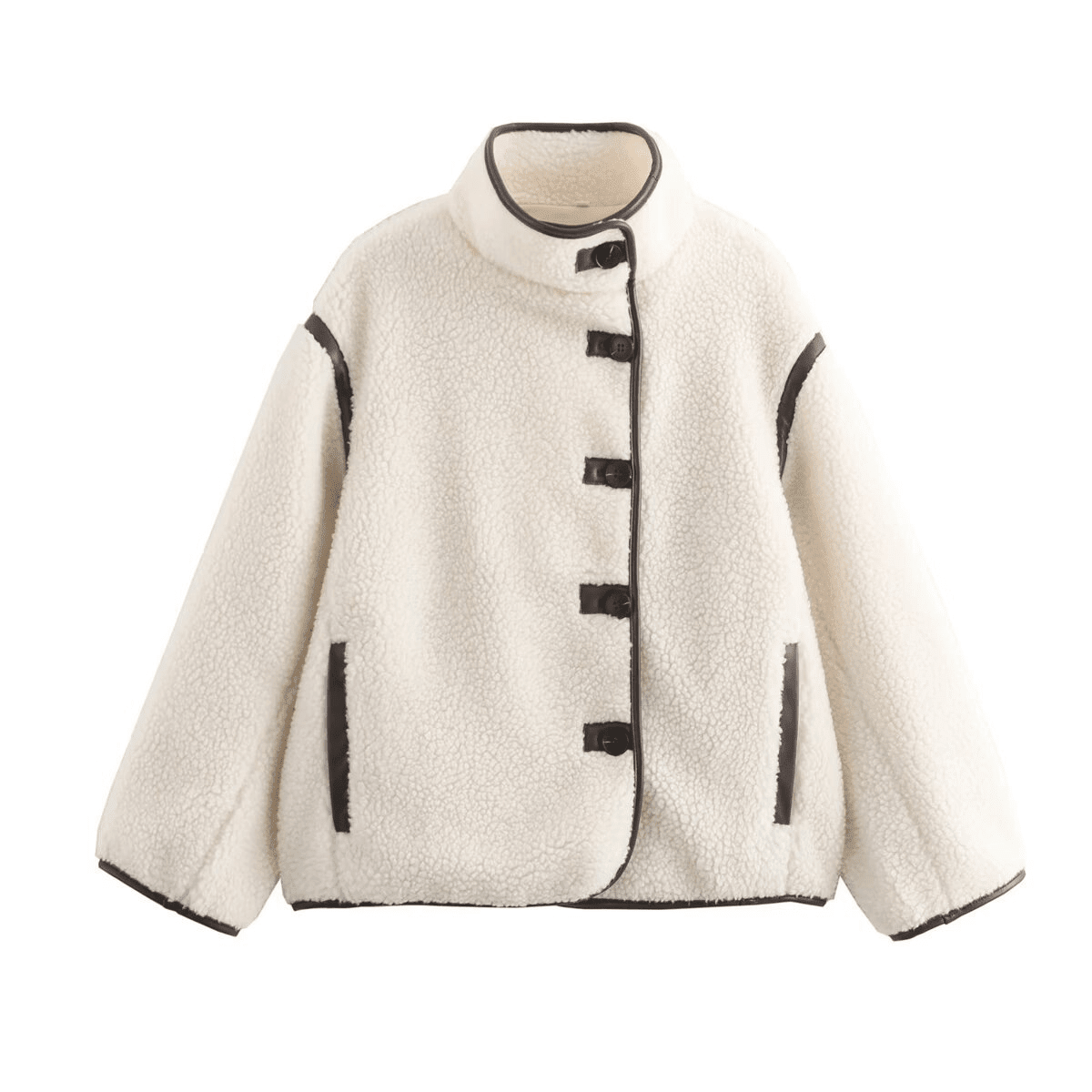 Henna Hooded Faux Fur Jacket - Fluffy Winter Coat, White