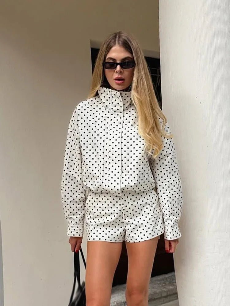 Hermine Polka Dot Jacket - Women's Fall and Winter Outerwear - Image 4