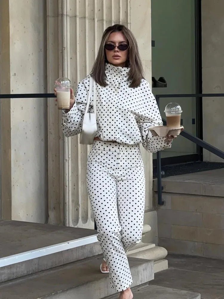 Hermine Polka Dot Jacket - Women's Fall and Winter Outerwear - Image 5
