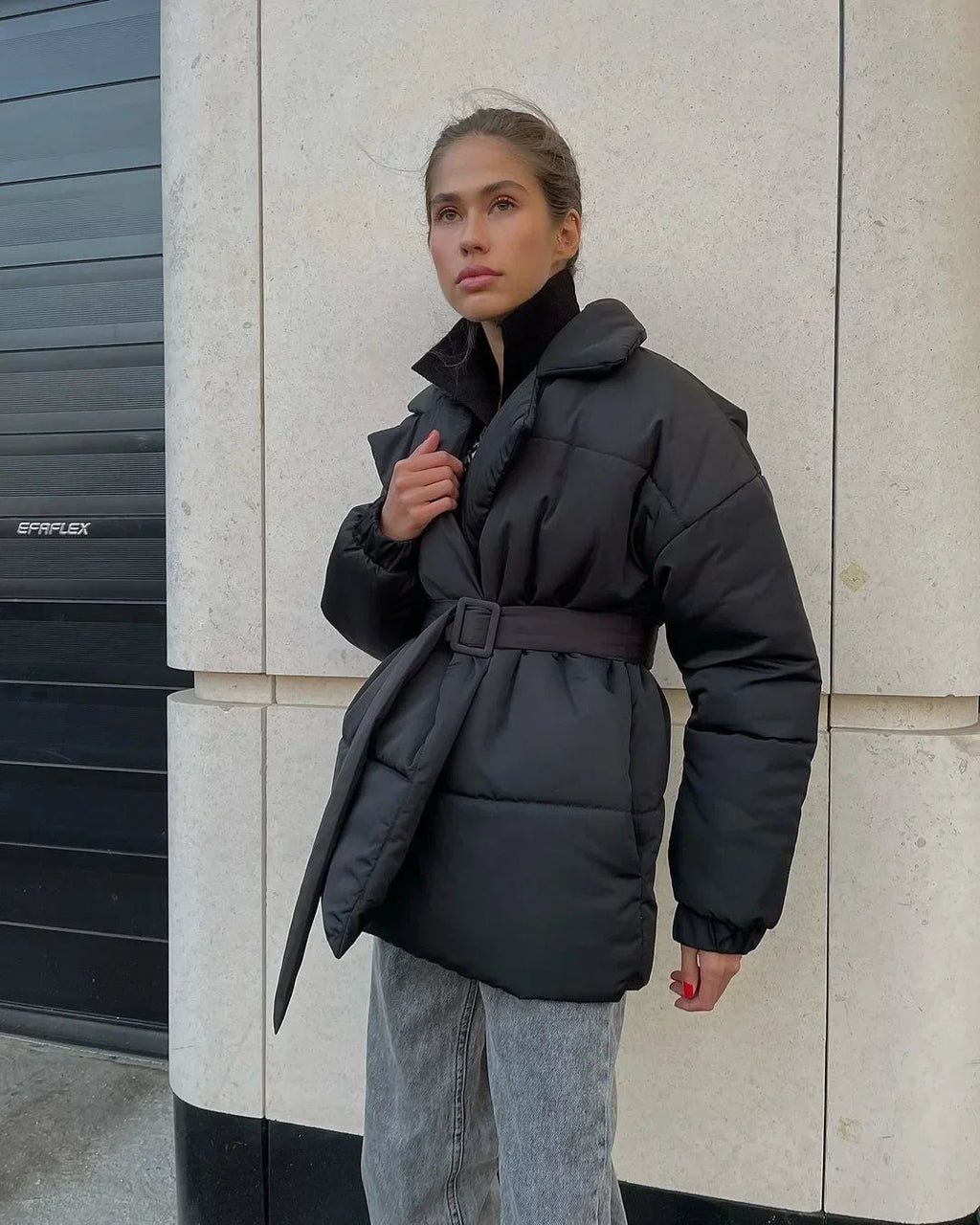 Jaime Belted Puffer Jacket - Women's Fall and Winter Outerwear