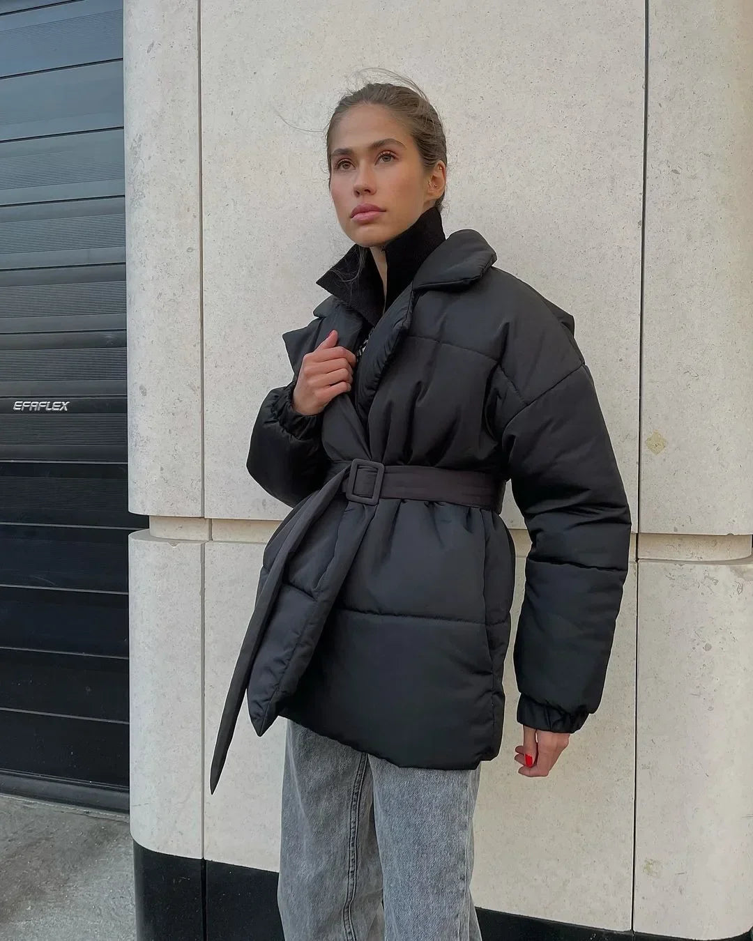 Jaime Belted Puffer Jacket - Women's Fall and Winter Outerwear