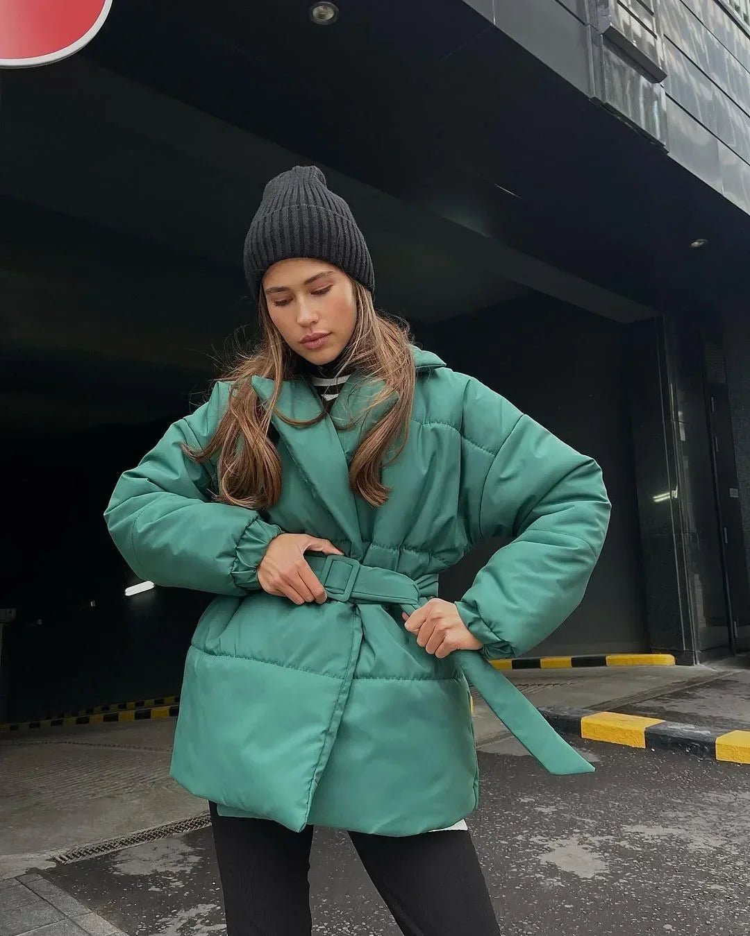 Jaime Belted Puffer Jacket - Women's Fall and Winter Outerwear - Image 11