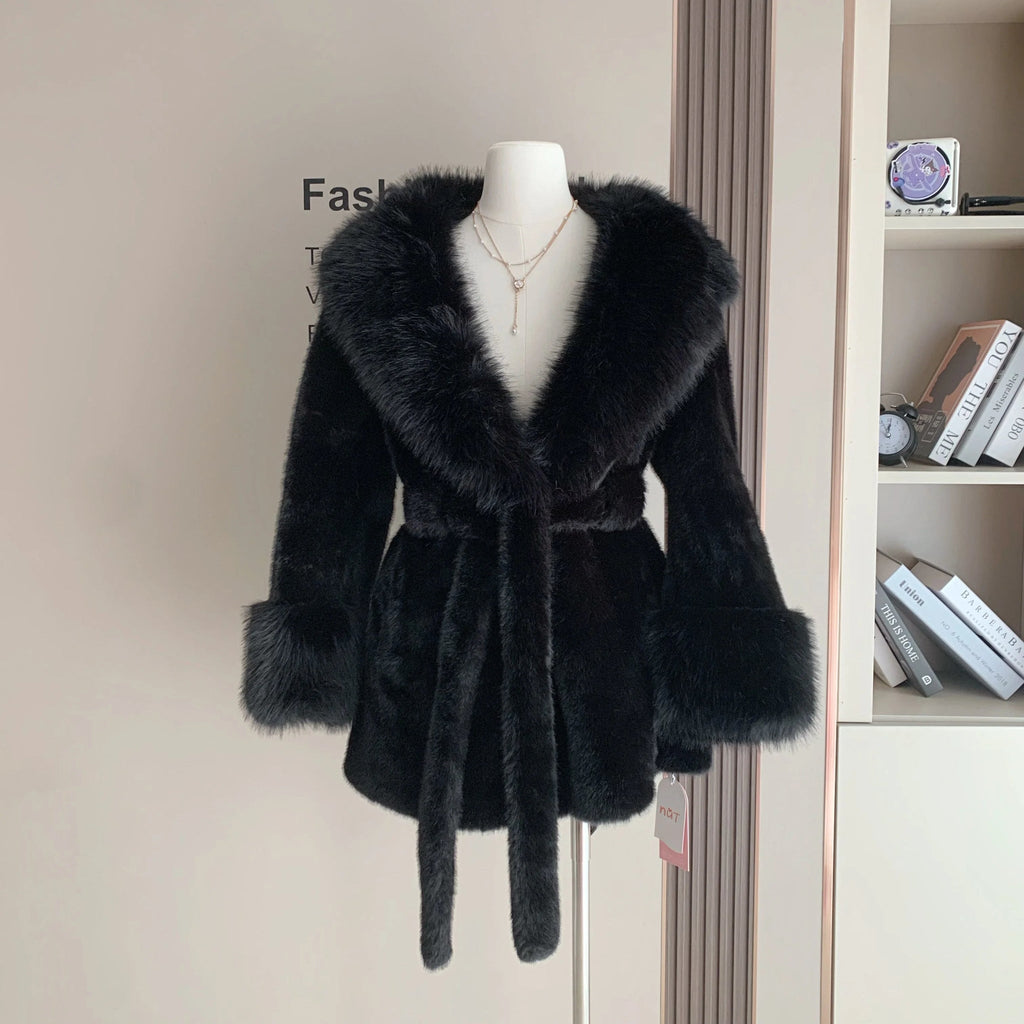 Jessa Faux Fur Trim Coat - Women's Fall and Winter Outerwear - Image 19