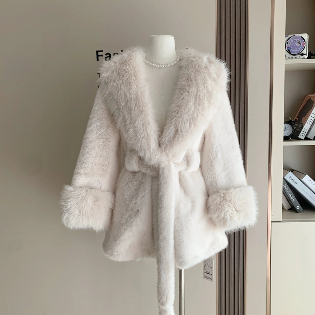 Jessa Faux Fur Trim Coat - Women's Fall and Winter Outerwear - Image 17