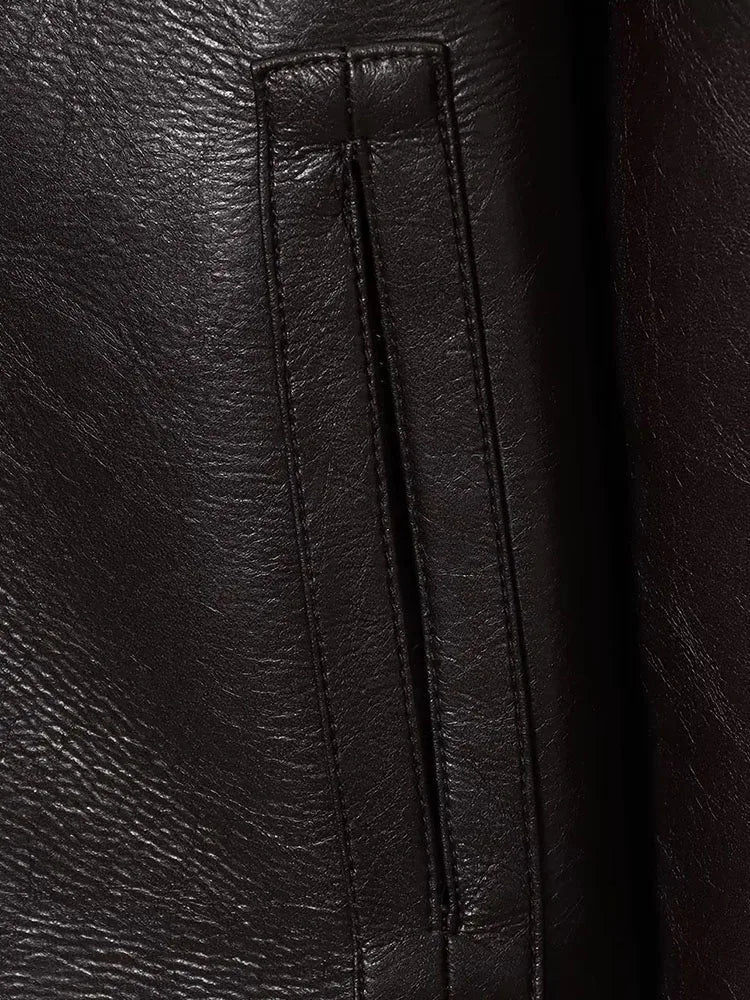 Joana Reversible Faux fur Leather Jacket - Women's Fall and Winter Outerwear - Image 10