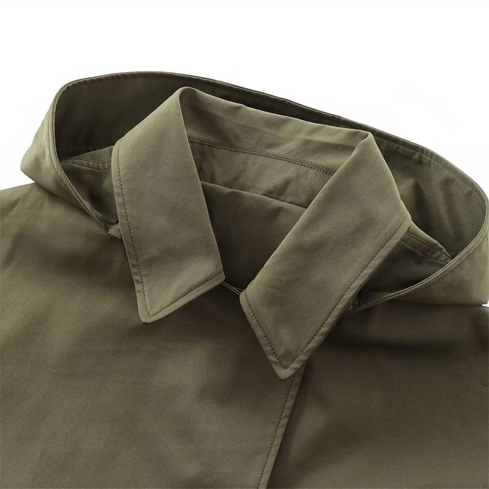 Julia Hooded Trench Coat - Women's Fall and Winter Outerwear - Image 5