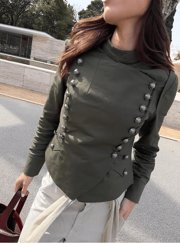 Leslie Statement Blazer Jacket - Women's Fall and Winter Outerwear - Image 3