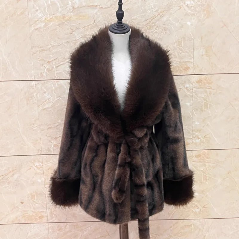 Louise Faux Fur Coat - Women's Fall and Winter Outerwear - Image 6