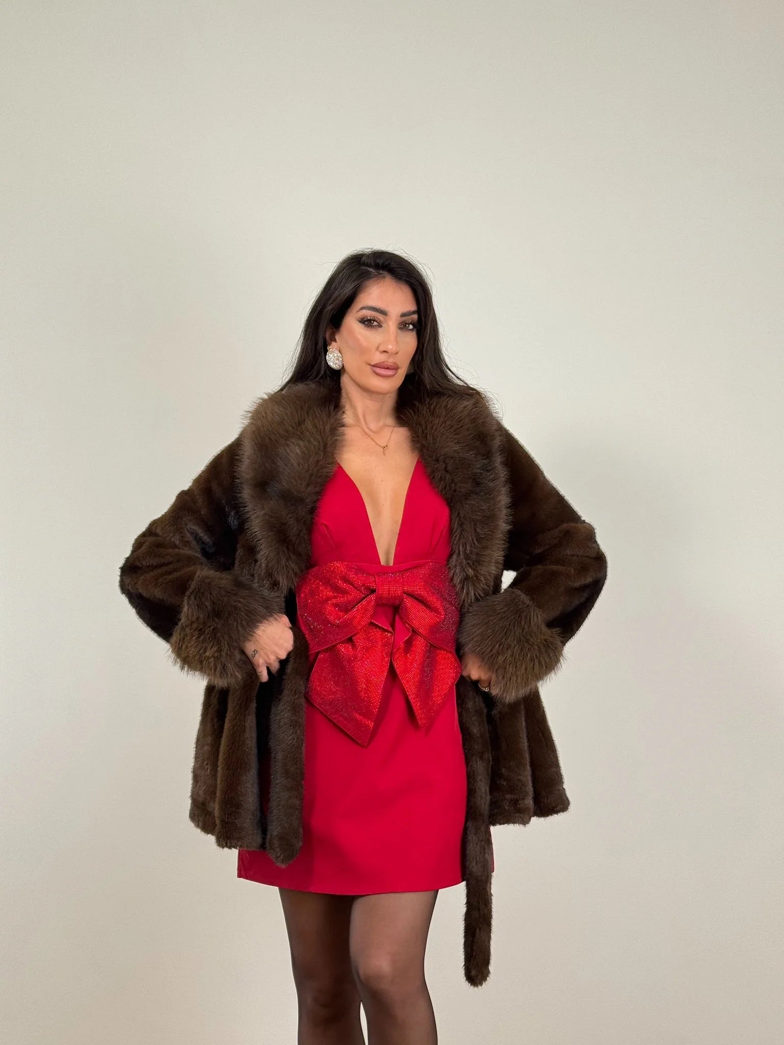 Louise Faux Fur Coat - Women's Fall and Winter Outerwear - Image 10