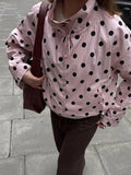 Margaret Drawstring Polka Dot Jacket - Women's Fall and Winter Outerwear - Image 2