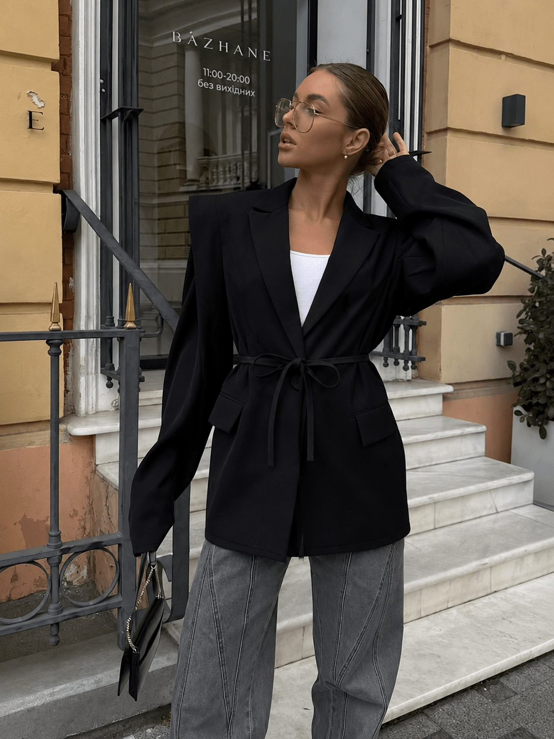 Megan Tie-Front Blazer - Women's Fall and Winter Outerwear - Image 2
