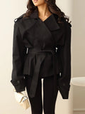 Molly Belted Cropped Trench Coat - Women's Fall and Winter Outerwear - Image 5