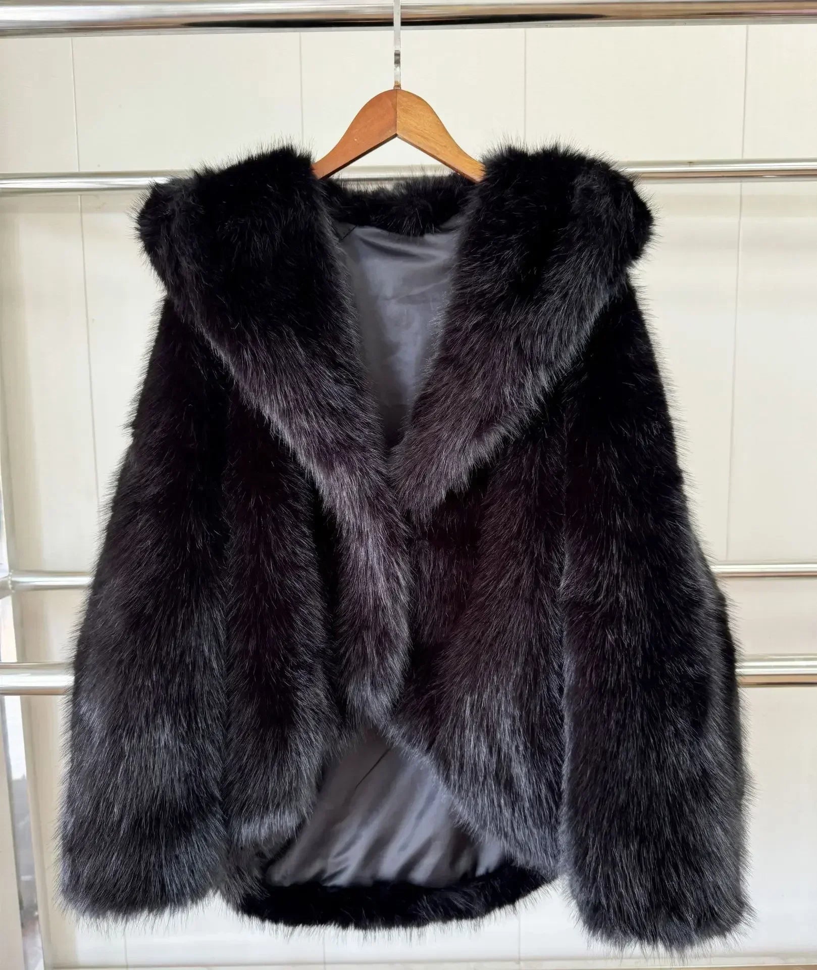 Nicki Hooded Faux Fur Coat - Women's Fall and Winter Outerwear - Image 8