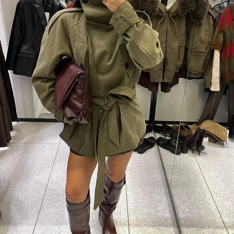 Sophia Belted Trench Coat - Women's Fall and Winter Outerwear - Image 5
