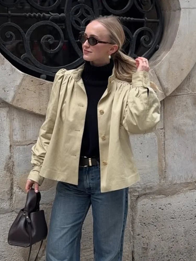 Pia Puff Sleeve Jacket - Women's Fall and Winter Outerwear