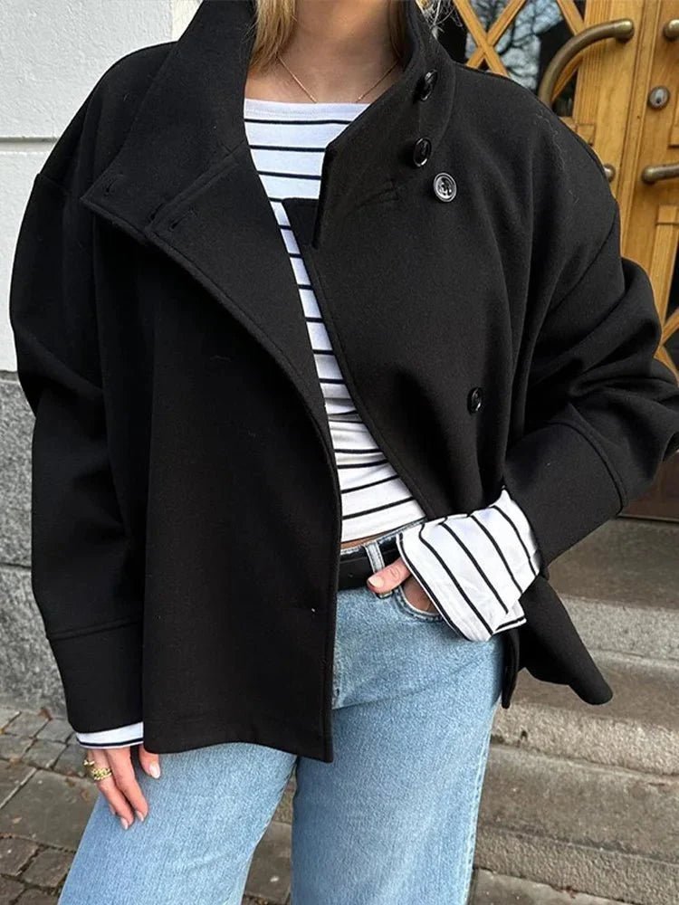 Rosalia Elegant Stand Collar Short Jacket - Chic Spring Autumn Coat for Women - Image 12