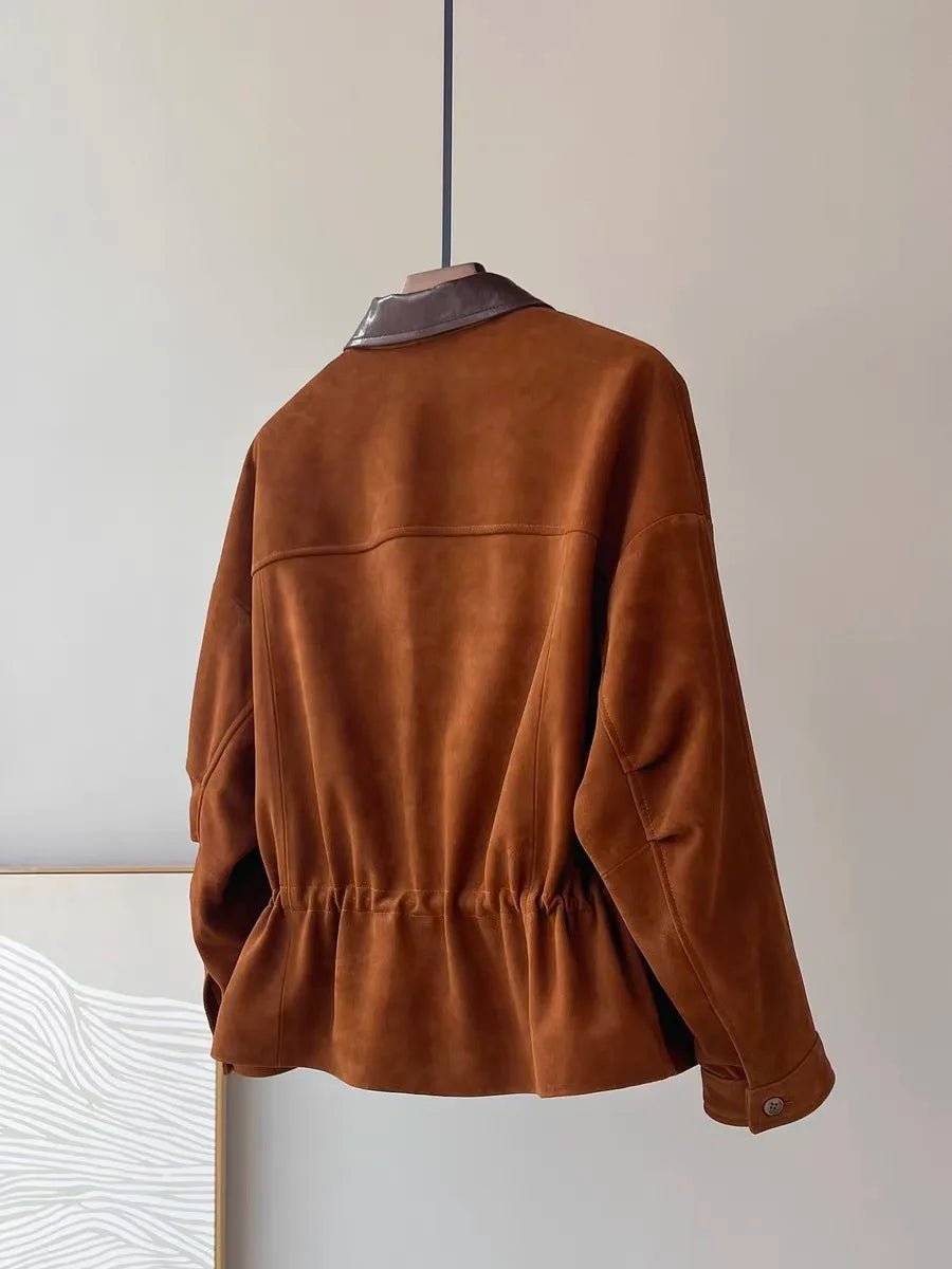 Sharmaine Slim Fit Suede Jacket - Women's Fall and Winter Outerwear - Image 5