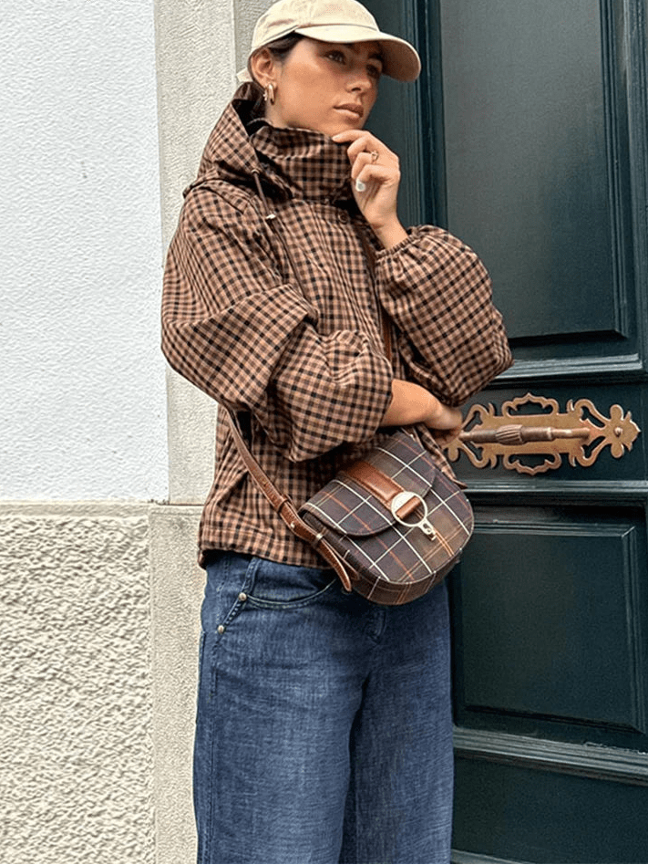 Shirley Hooded Plaid Shirt Jacket - Women's Fall and Winter Outerwear - Image 7