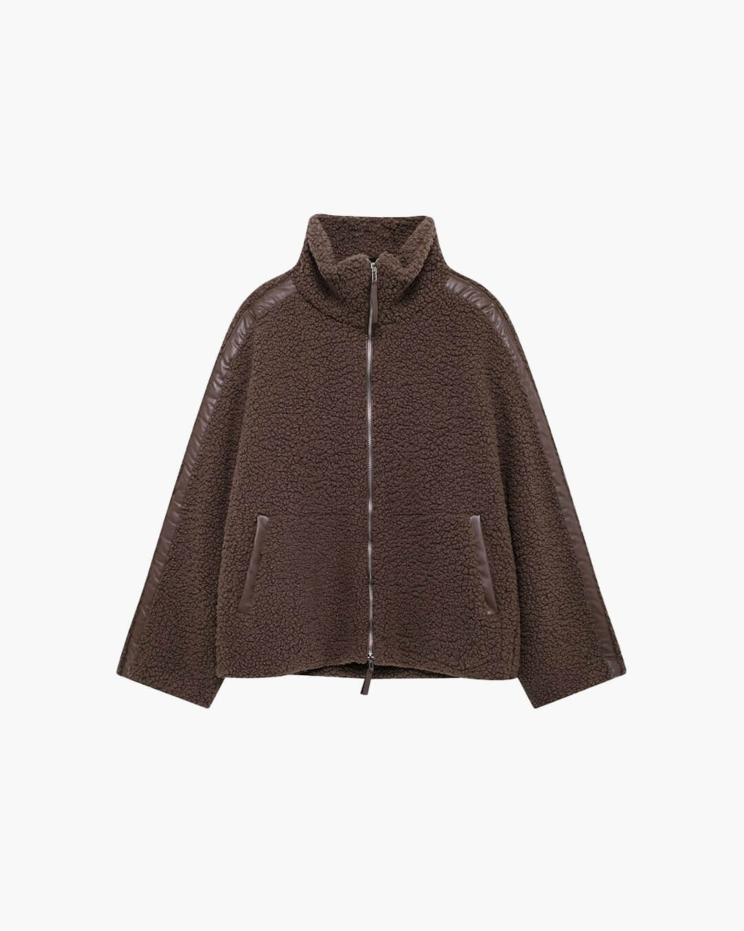Tidy Zip Up Teddy Jacket - Women's Fall and Winter Outerwear - Image 10