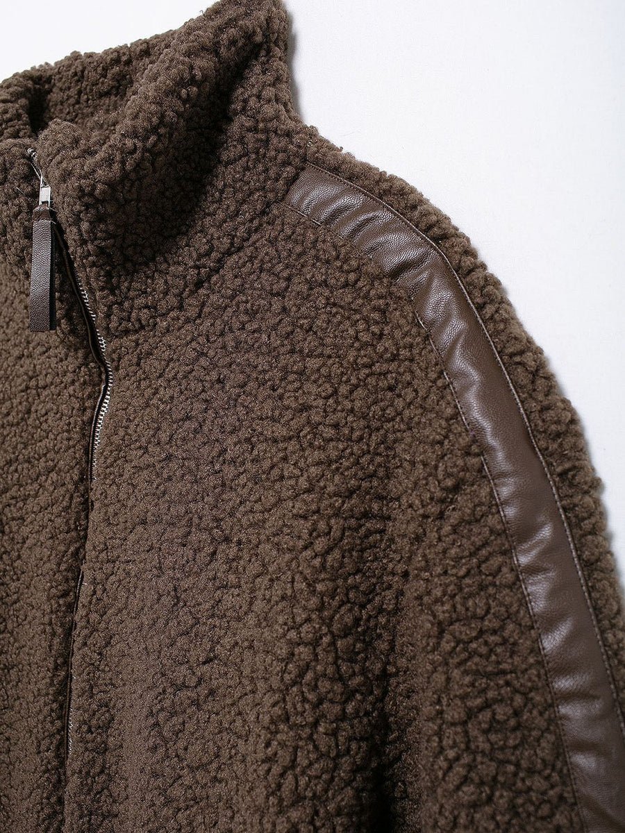Tidy Zip Up Teddy Jacket - Women's Fall and Winter Outerwear - Image 9